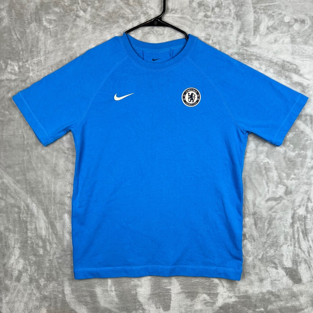 Nike Chelsea Football Club T-Shirt Blue Soccer Jersey Top‎ Short Sleeve M